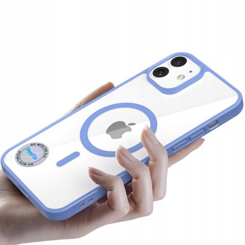 ETUI DO IPHONE 12 MINI DO MAGSAFE PRZEZROCZYSTE BŁĘKITNY NIEBIESKI BLUE