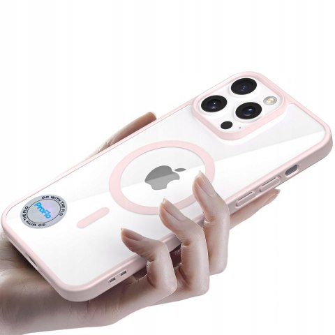 ETUI DO IPHONE 12 PRO MAX PUDROWY RÓŻ DO MAGSAFE PRZEZROCZYSTE CASE OBUDOWA