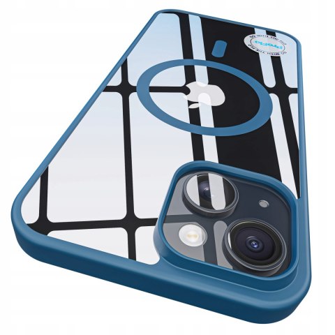 ETUI DO IPHONE 13 MINI NIEBIESKIE NAVY BLUE PRZEŹROCZYSTE DO MAGSAFE CASE