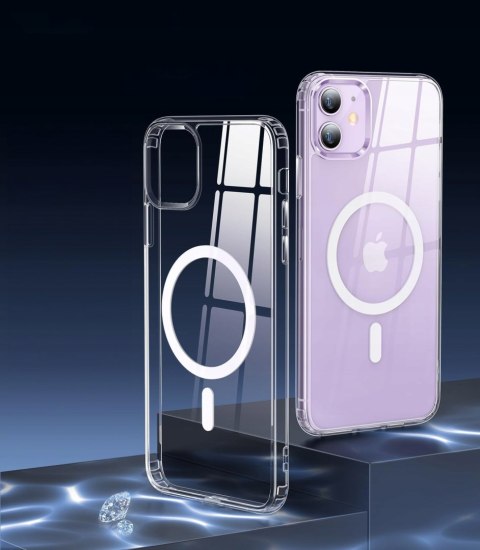 Case etui do IPHONE 11 WZMACNIANE do MagSafe przezroczyste wytrzymałe -