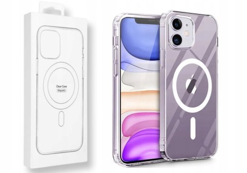 Case etui do IPHONE 11 WZMACNIANE do MagSafe przezroczyste wytrzymałe -