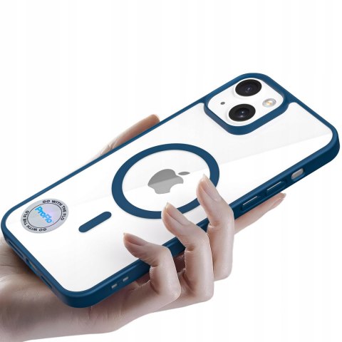 ETUI DO IPHONE 13 DO MAGSAFE PRZEZROCZYSTE CASE CLEAR NAVY BLUE do iphon