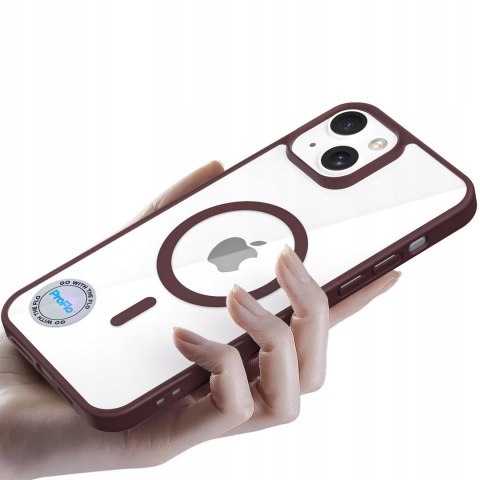 ETUI DO IPHONE 13 DO MAGSAFE PRZEZROCZYSTE CASE CLEAR WINE RED DO IPHON