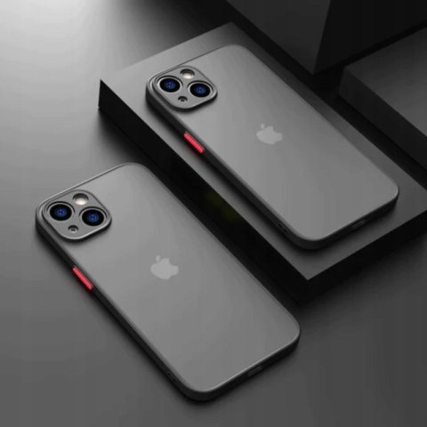 ETUI DO IPHONE 14 CZARNE MATOWE KLASYCZNE SILIKON MATT - Elegancja