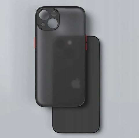 ETUI DO IPHONE 14 CZARNE MATOWE KLASYCZNE SILIKON MATT - Elegancja