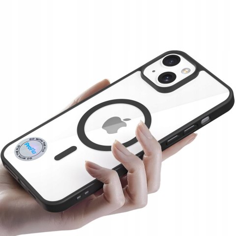 ETUI DO IPHONE 14 DO MAGSAFE PRZEZROCZYSTE CASE CLEAR CZARNY BLACK