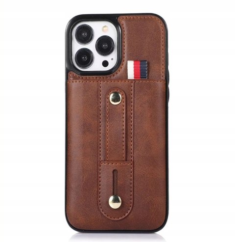 ETUI DO IPHONE 14 PRO 6.1" SKÓRZANE WYSUWANY PORTFEL CASE SKÓRA BRĄZOWE