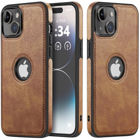 ETUI SKÓRZANE DO IPHONE 15 CASE PREMIUM BRĄZOWY DO IPHON najwyższa jakość