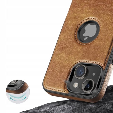 ETUI SKÓRZANE DO IPHONE 15 CASE PREMIUM BRĄZOWY DO IPHON najwyższa jakość