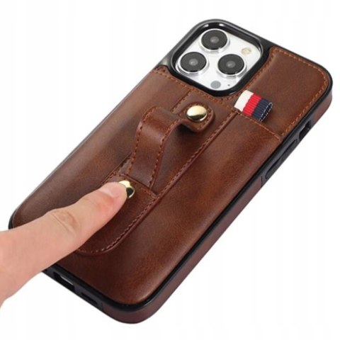 Etui do iPhone 11 Pro Max 6,5" skórzane Case skórzany brązowy portfel