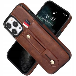 Etui do iPhone 12 / 12 Pro Skórzane case skórzany brązowy portfel wysuwany