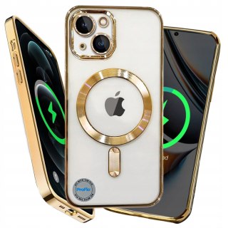 Etui do iPhone 15 złote do MagSafe złote etui ochrona aparatu Gold obudowa