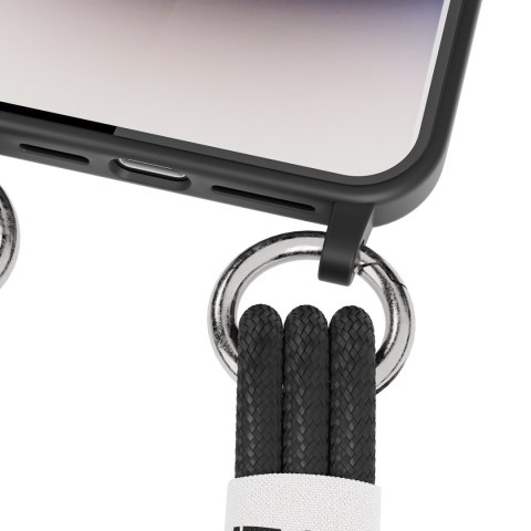 Etui na Ramię ze Sznurkiem do iPhone 13 Czarne Case Czarny Obudowa