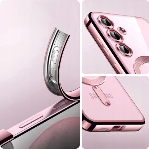 Etui do SAMSUNG A55 Różowy do MagSafe Case Ochrona Aparatu Rose Gold