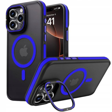 Etui do iPhone 15 do MagSafe z Podstawką Niebieskie Sportowe Case Niebieski