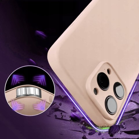 Etui ze sznurkiem do iPhone 15 Pro Max Różowe Silikonowe Pudrowy Róż