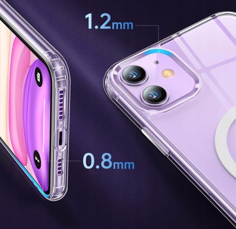 CASE ETUI DO IPHONE 11 CLEAR DO MAGSAFE WZMACNIANE PRZEŹROCZYSTE OBUDOWA