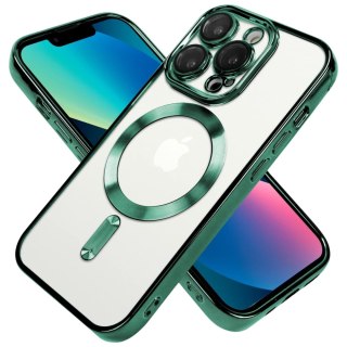 Etui do iPhone 14 Pro Zielone Ochrona Wyspy Aparatów Przeźroczyste Obudowa