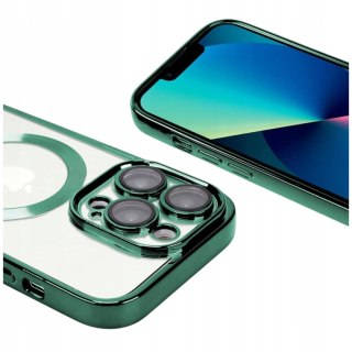 Etui do iPhone 14 Pro Zielone Ochrona Wyspy Aparatów Przeźroczyste Obudowa