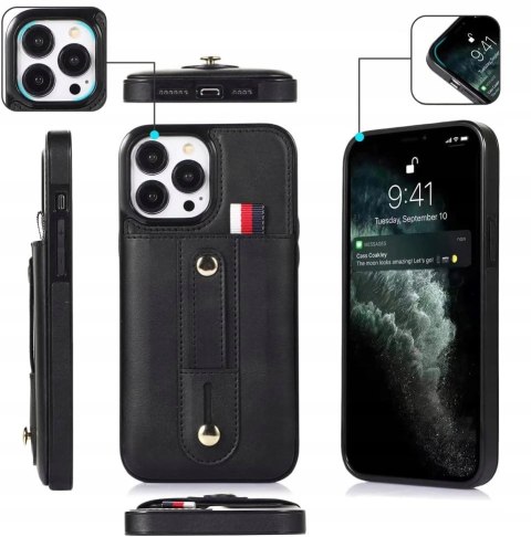 Etui do iPhone 15 Pro Max 6,7" skórzane Case Skórzany Brązowy Portfel