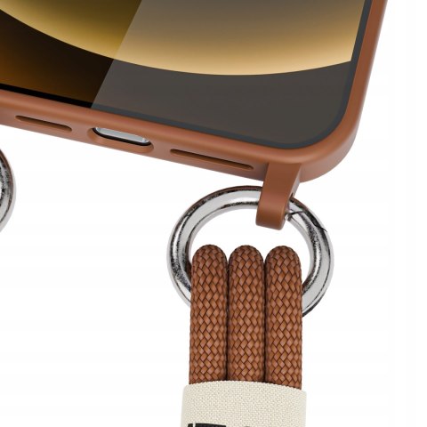 Etui ze Sznurkiem do iPhone 11 Brązowe Na Ramię Case Brązowy Obudowa