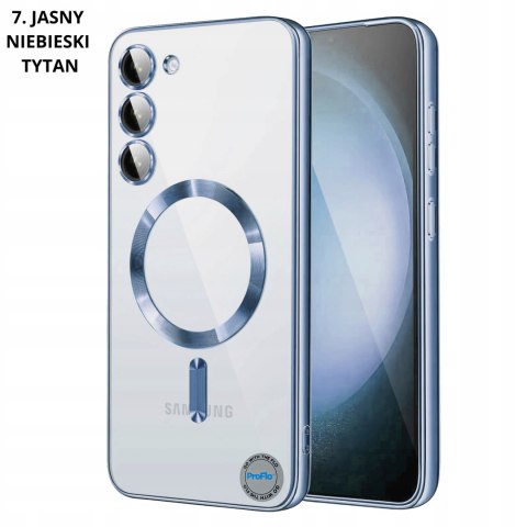 Etui do SAMSUNG S23 PLUS NIEBIESKIE JASNE do MagSafe obudowa niebieska case