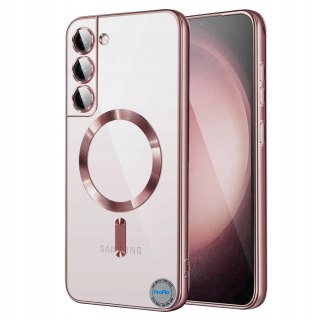 Etui do SAMSUNG S23+ PLUS RÓŻOWE Rose Gold do MagSafe obudowa czarna case