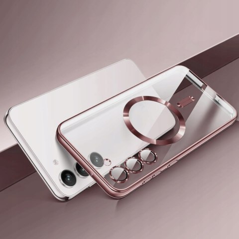 Etui do SAMSUNG S23+ PLUS RÓŻOWE Rose Gold do MagSafe obudowa czarna case