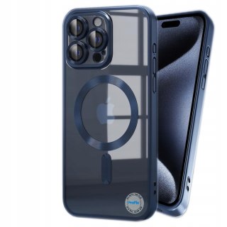 Etui do iPhone 11 Pro Max 6,7" Niebieskie Matowe Tytan Niebieski do MagSafe