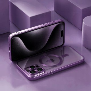 Etui do iPhone 13 Pro Max Fioletowe Matowe do MagSafe Purpurowy Mat