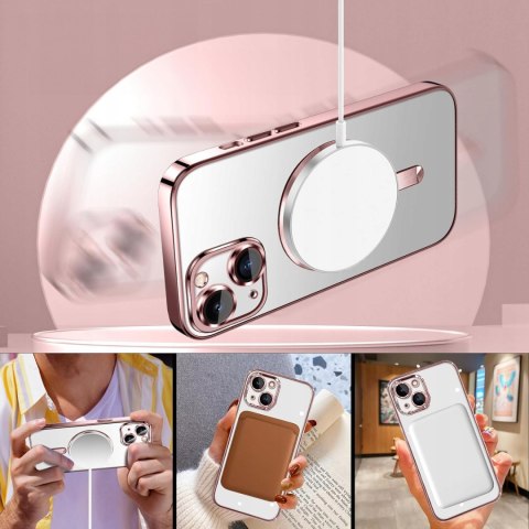 Etui do iPhone 15 Plus rózowe do MagSafe case różowy ROSE GOLD obudowa