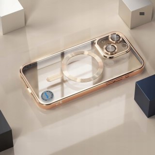 Etui i Szkło do iPhone 15 do MagSafe OCHRONA 360° EKRANU i APARATU Złote