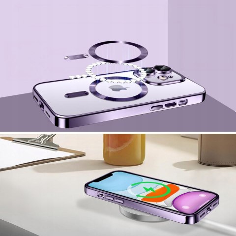 Etui Case do iPhone 11 FIOLETOWE do MagSafe Ochrona Aparatu obudowa KOLORY