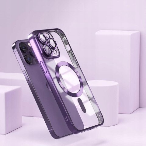 Etui Case do iPhone 15 Pro Max 6,7" do MagSafe PURPUROWY OCHRONA APARATU