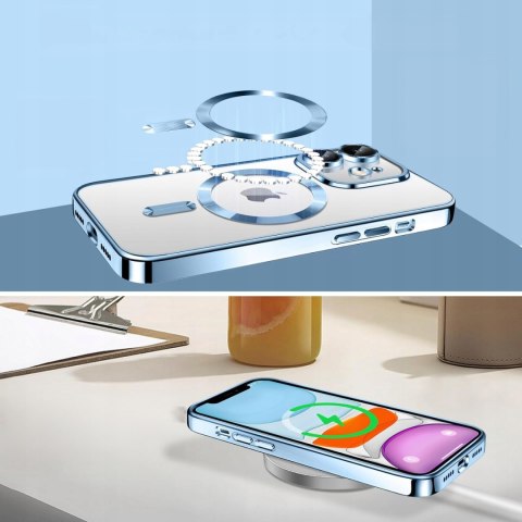 Etui do iPhone 11 Niebieskie do MagSafe przezroczyste Light Blue