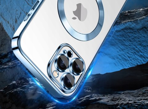 Etui do iPhone 11 PRO MAX do MagSafe jasne niebieskie obramowanie