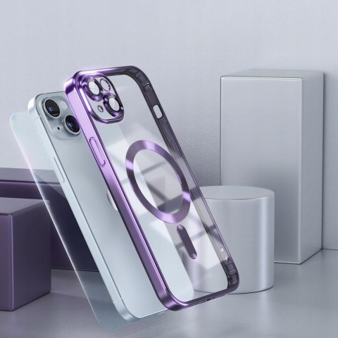 Etui do iPhone 14 FIOLETOWE do MagSafe case FIOLETOWY ochrona aparatu