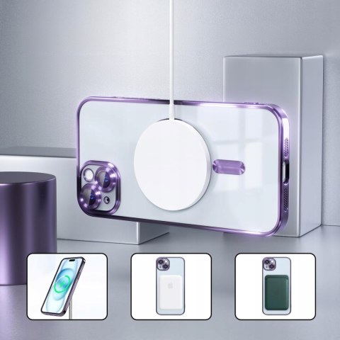 Etui do iPhone 14 FIOLETOWE do MagSafe case FIOLETOWY ochrona aparatu