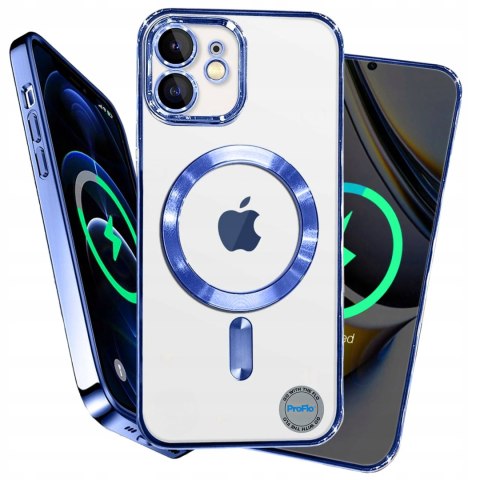 Etui obudowa do iPhone 11 do MagSafe CIEMNE NIEBIESKIE KOLORY